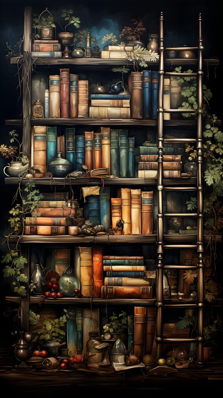 Enchanting Book Haven A Dreamy Escape In Wallpaper
