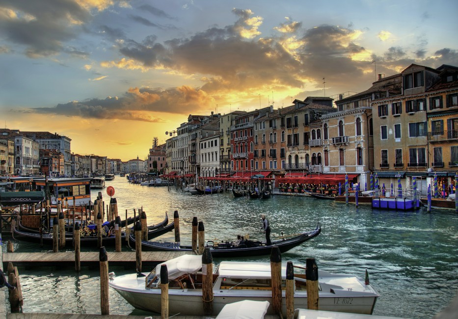 Italy Venice Houses Canal HDr Stock Photos Image HD