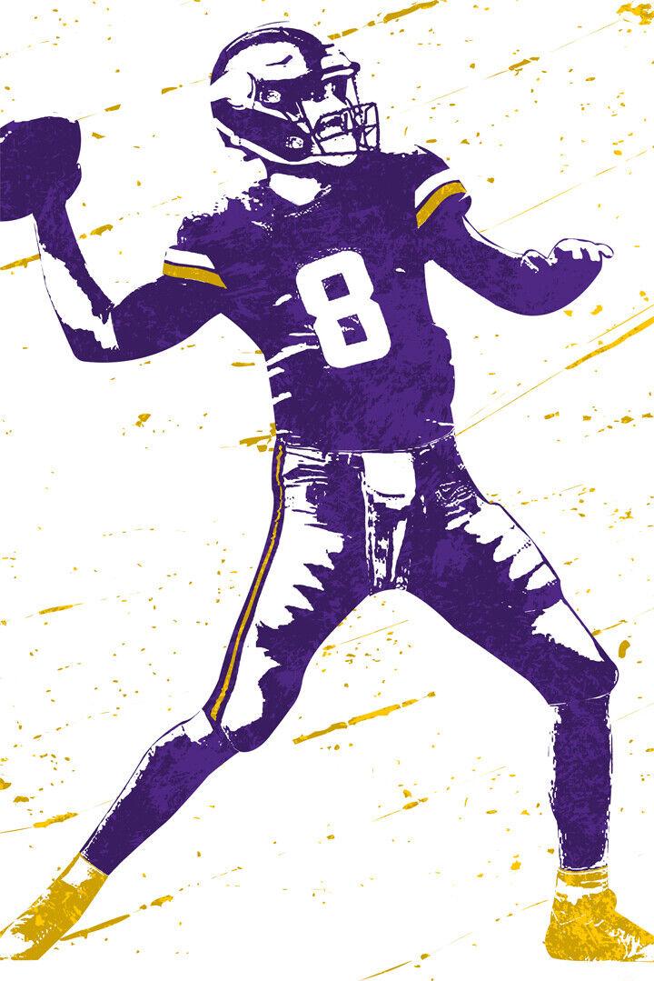Kirk Cousins Minnesota Vikings Football Art Wall Room Poster
