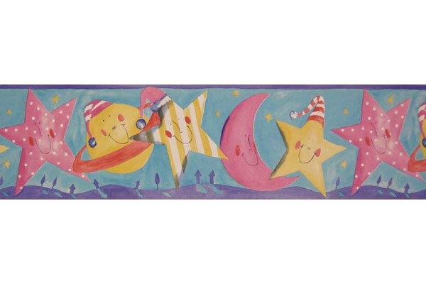 Home Sun Moon and Stars Wallpaper Border B73516