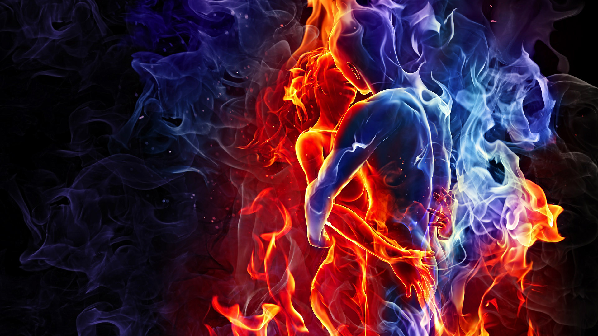 45 Cool Fire And Ice Wallpapers On Wallpapersafari