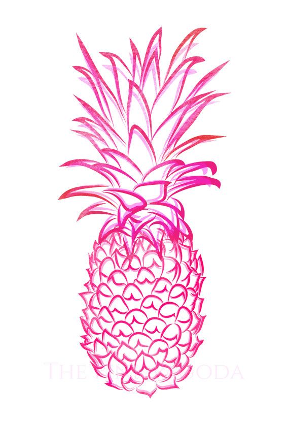 Pink Pineapple Giclee 2 by thepinkpagoda on Etsy 3000