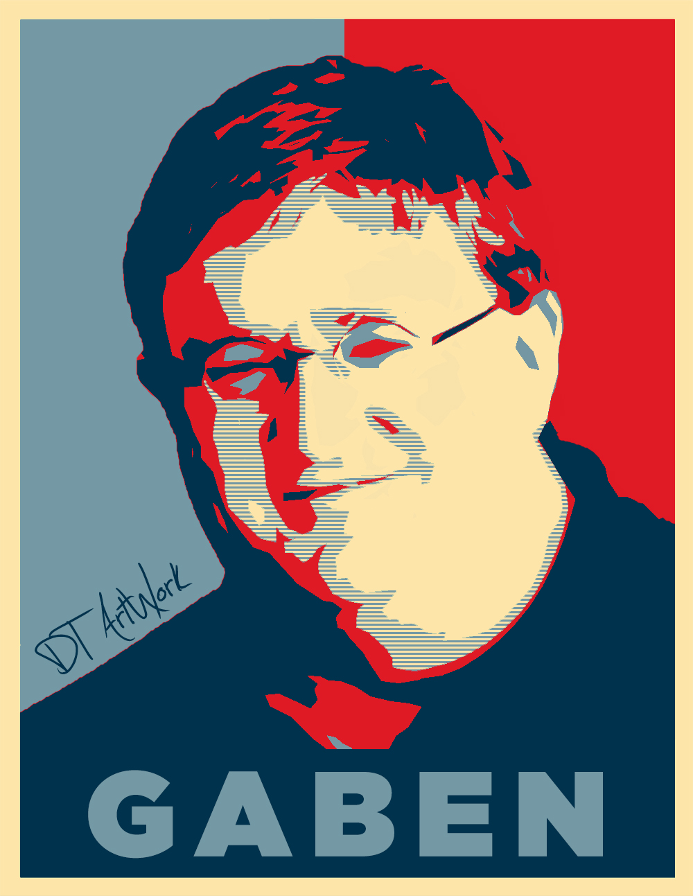 Gabe Newell Hope Posters By Diantama