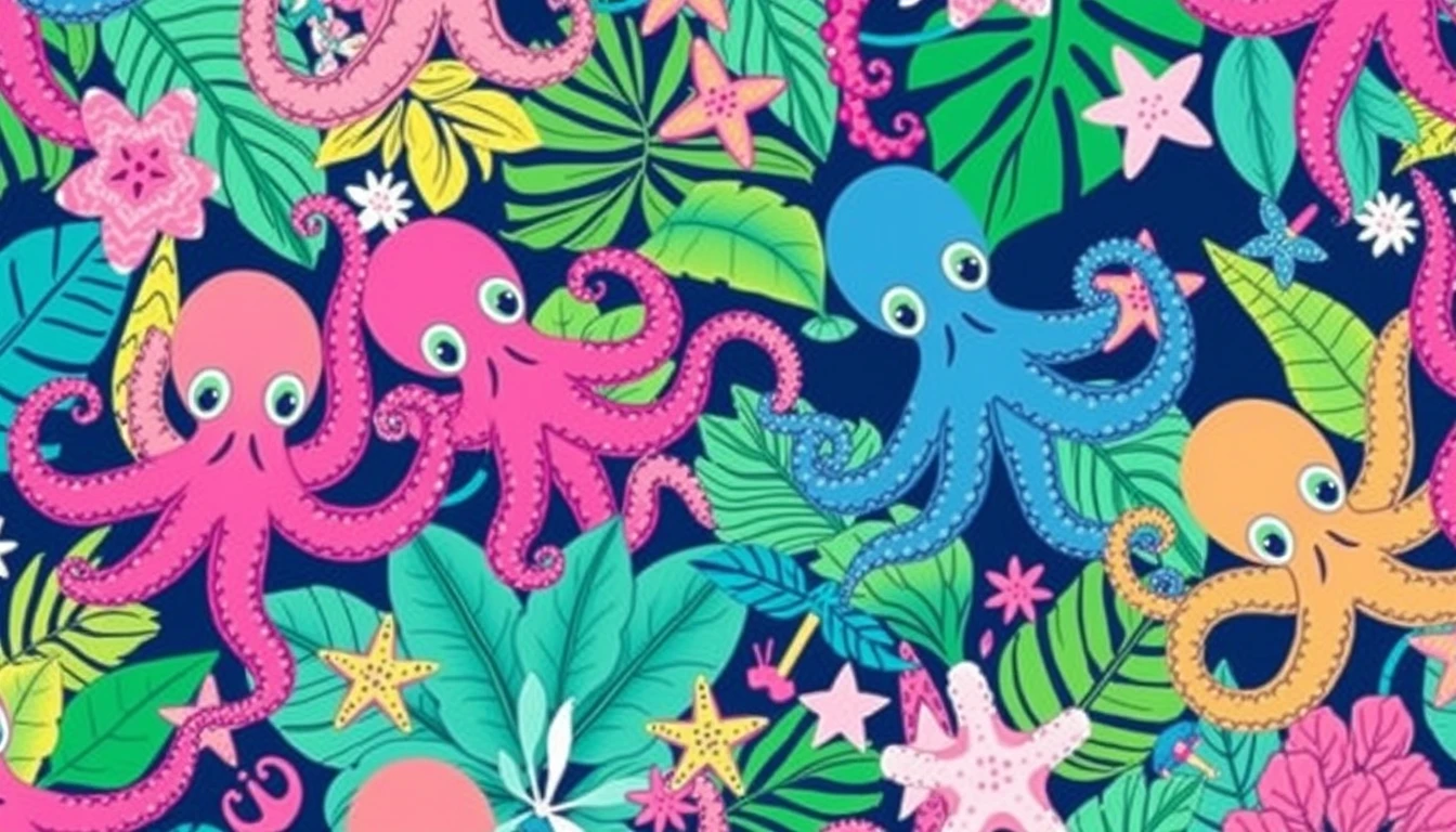 Lilly Pulitzer Octopus Wallpaper