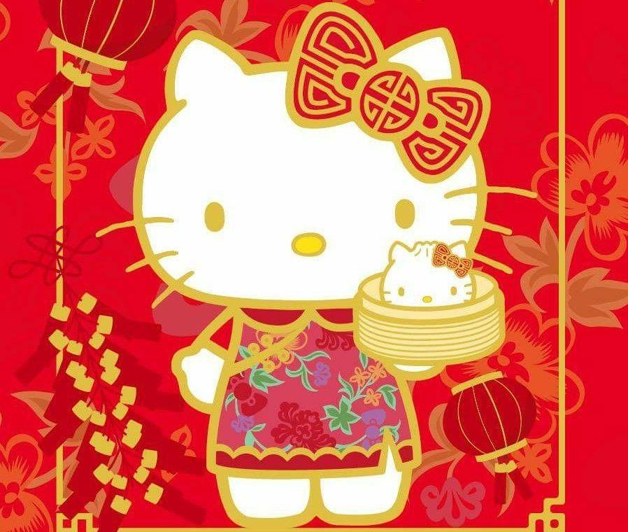 Hello Kitty Happy Lunar New Year Art