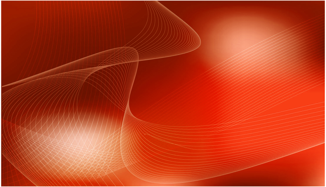 Abstract background with flowing orange lines on a gradient red backdrop