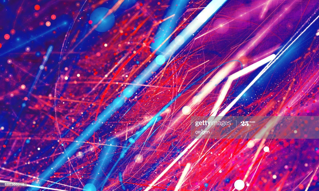 Blue And Pink Scratch Abstract Background With Bokeh High Res