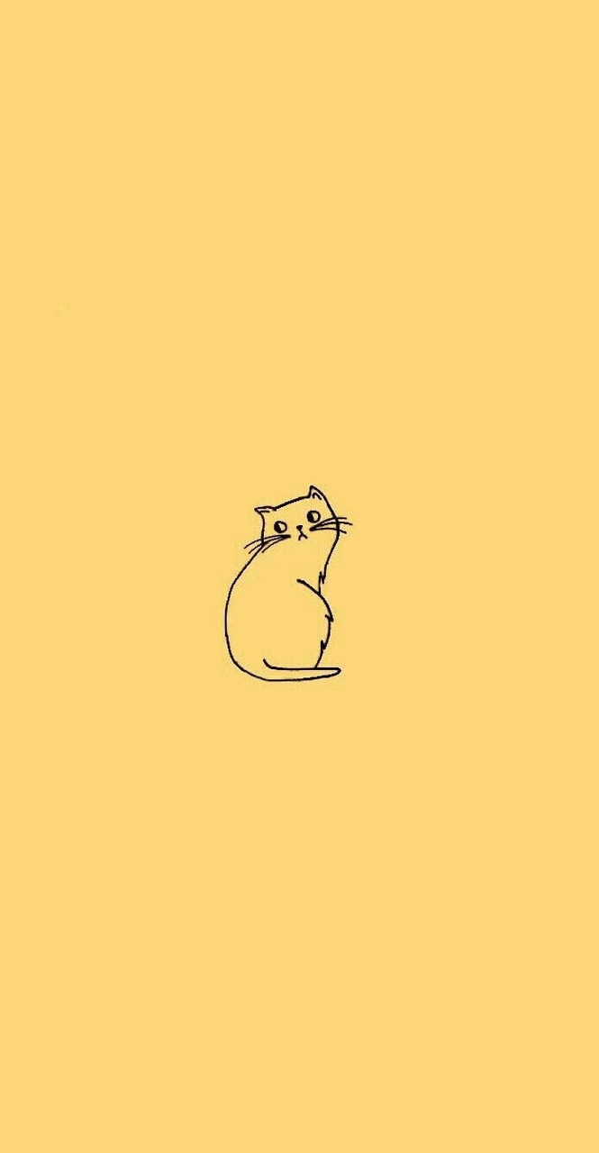 [15+] Yellow Aesthetic Cat Wallpapers | WallpaperSafari.com