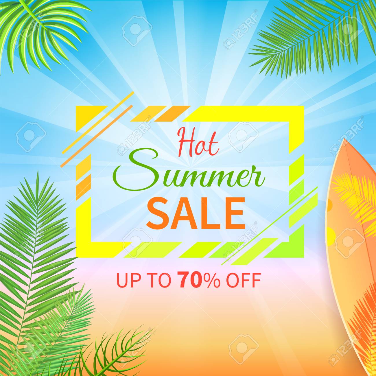 Free download Hot Summer Sale Up To Percent Off Promo Poster On