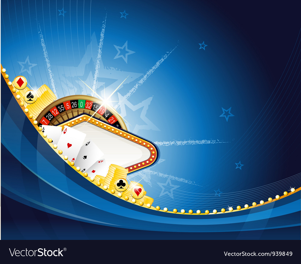 Abstract Casino Background With Roulette And Vector Image
