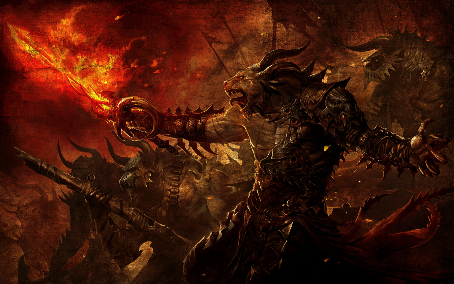 Guild Wars Charr By D R A C O Fan Art Wallpaper Games