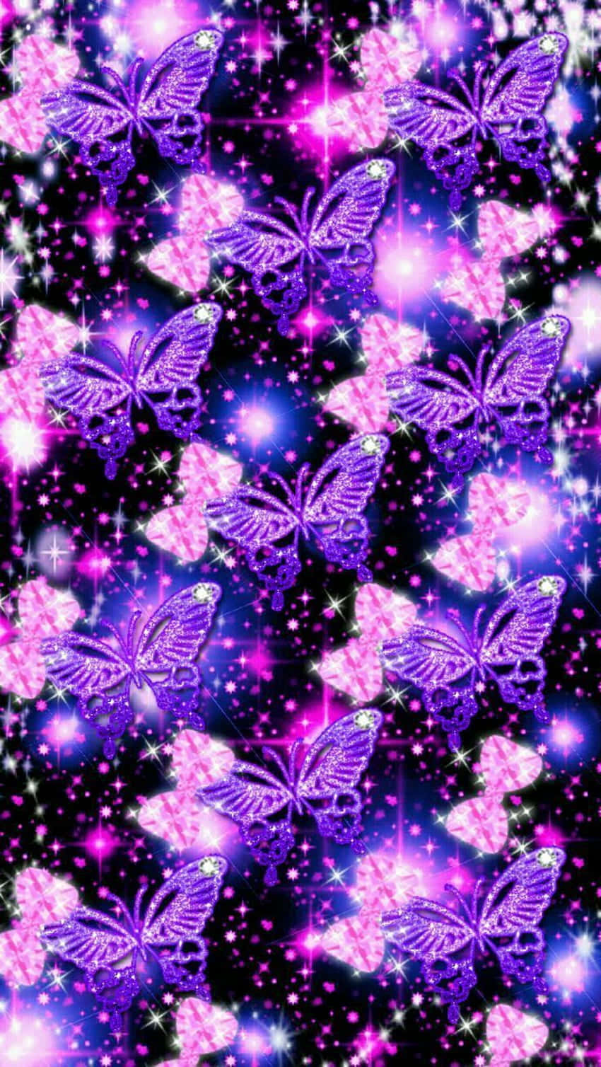 Glitter Butterfly Wallpaper