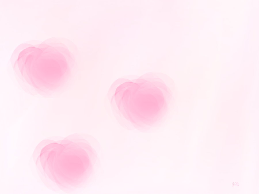 Pink heart background by JosephineAB on
