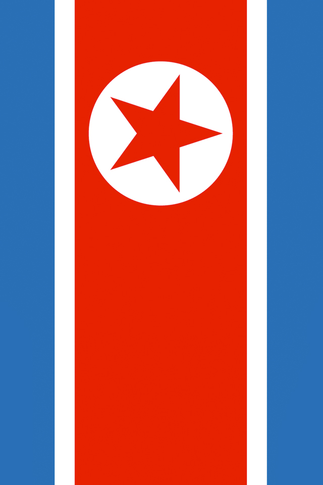 North Korea Flag iPhone Wallpaper HD