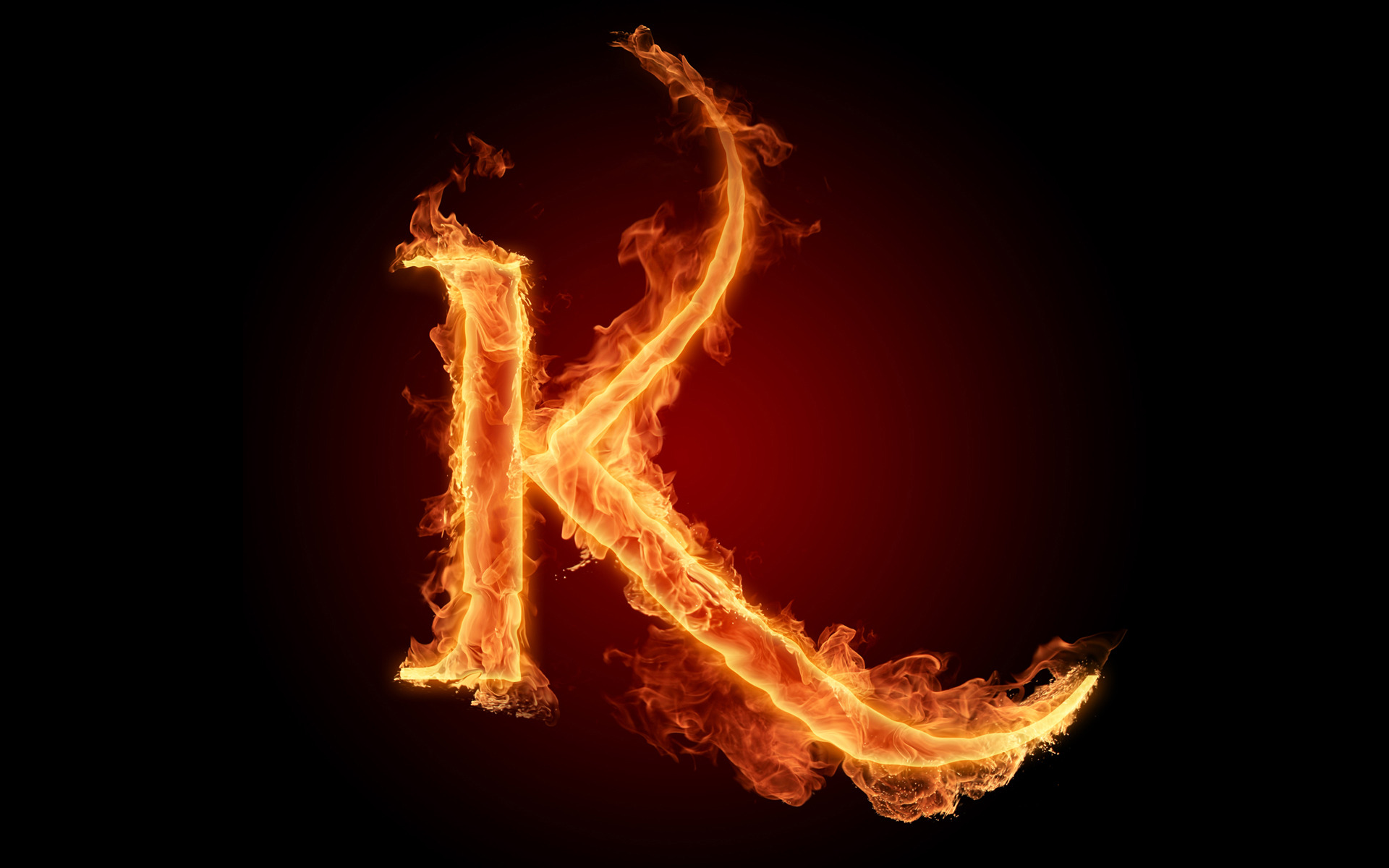 The Fiery English Alphabet Picture K Wallpaper HD