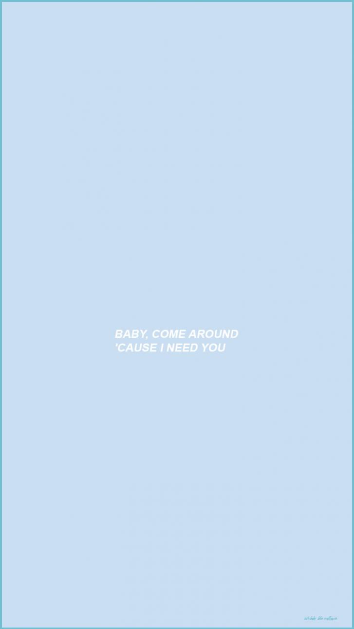 Aesthetic Baby Blue Quote Wallpaper