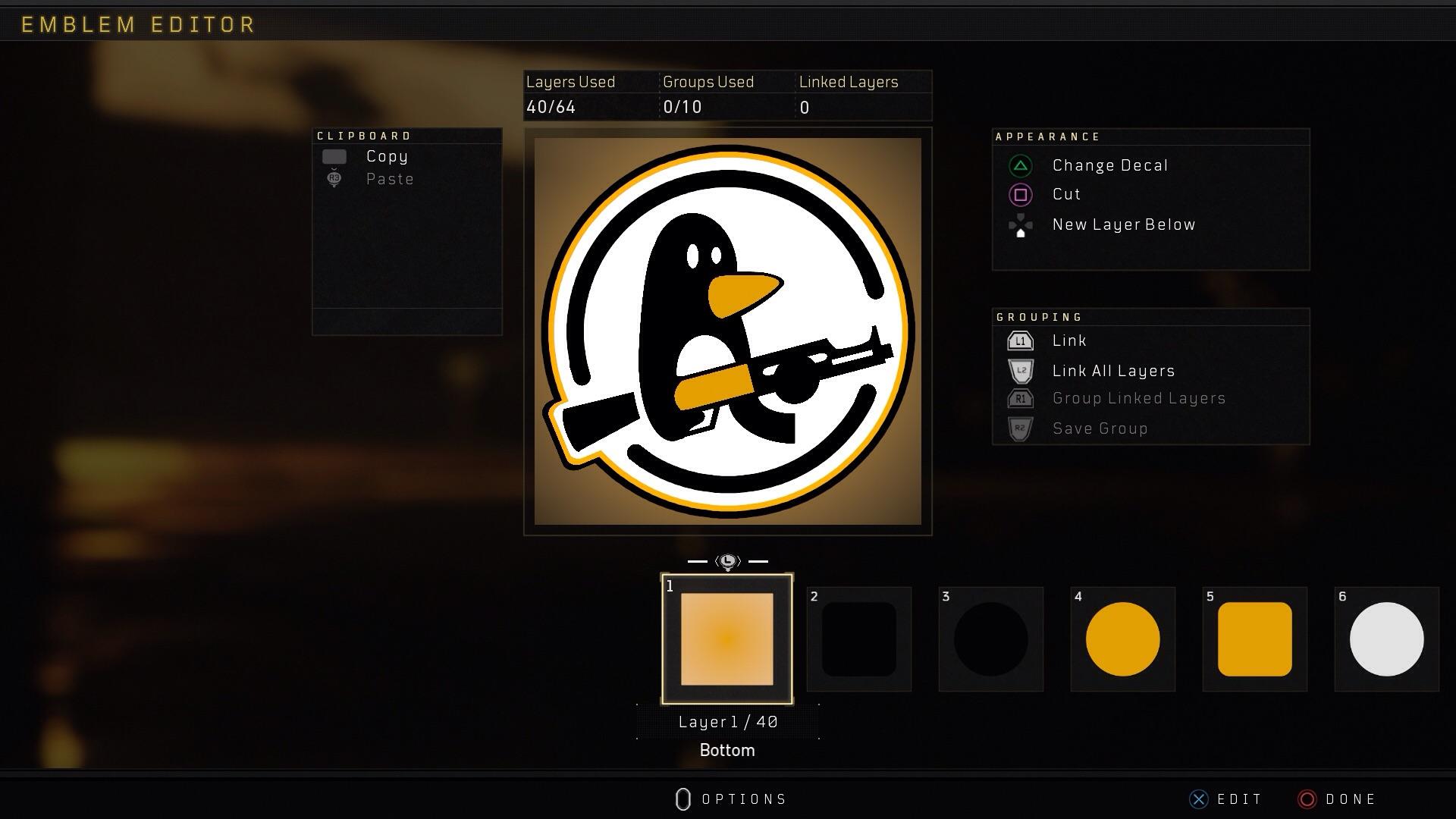 Djephixa Emblem Penguin With An Ak Blackops4