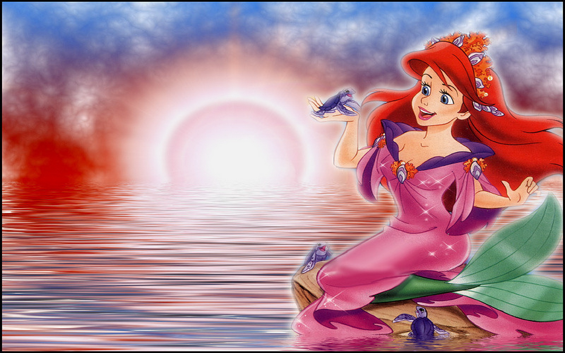 Wallpaper HD Widescreen Desktop Background Ariel Disney Princess
