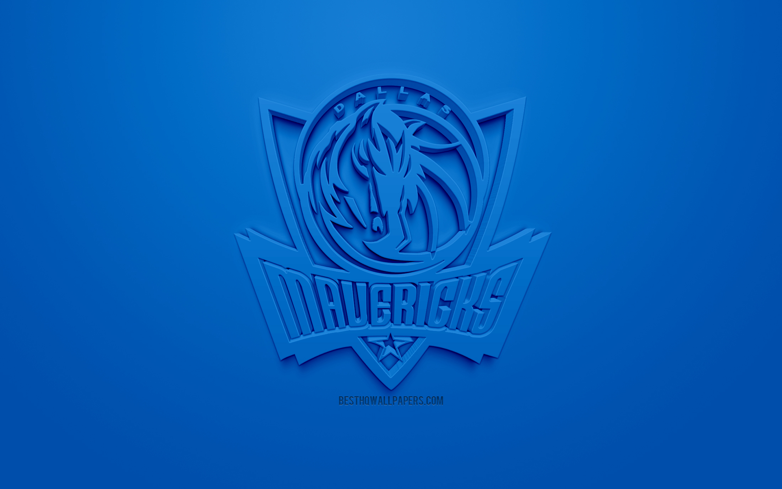 Wallpaper Dallas Mavericks Creative 3d Logo Blue