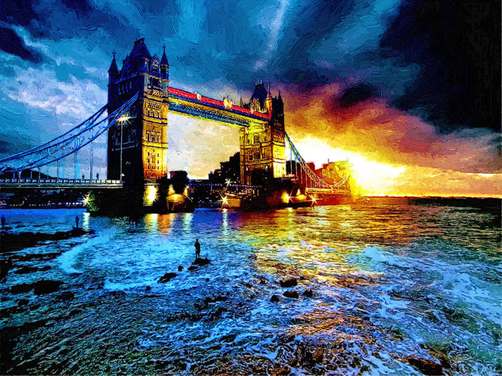 London Desktop Wallpaper By T Douglas Painting