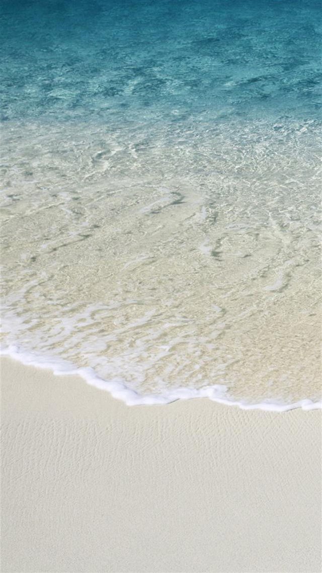 Nature Clear Ocean Wave Beach iPhone Wallpaper