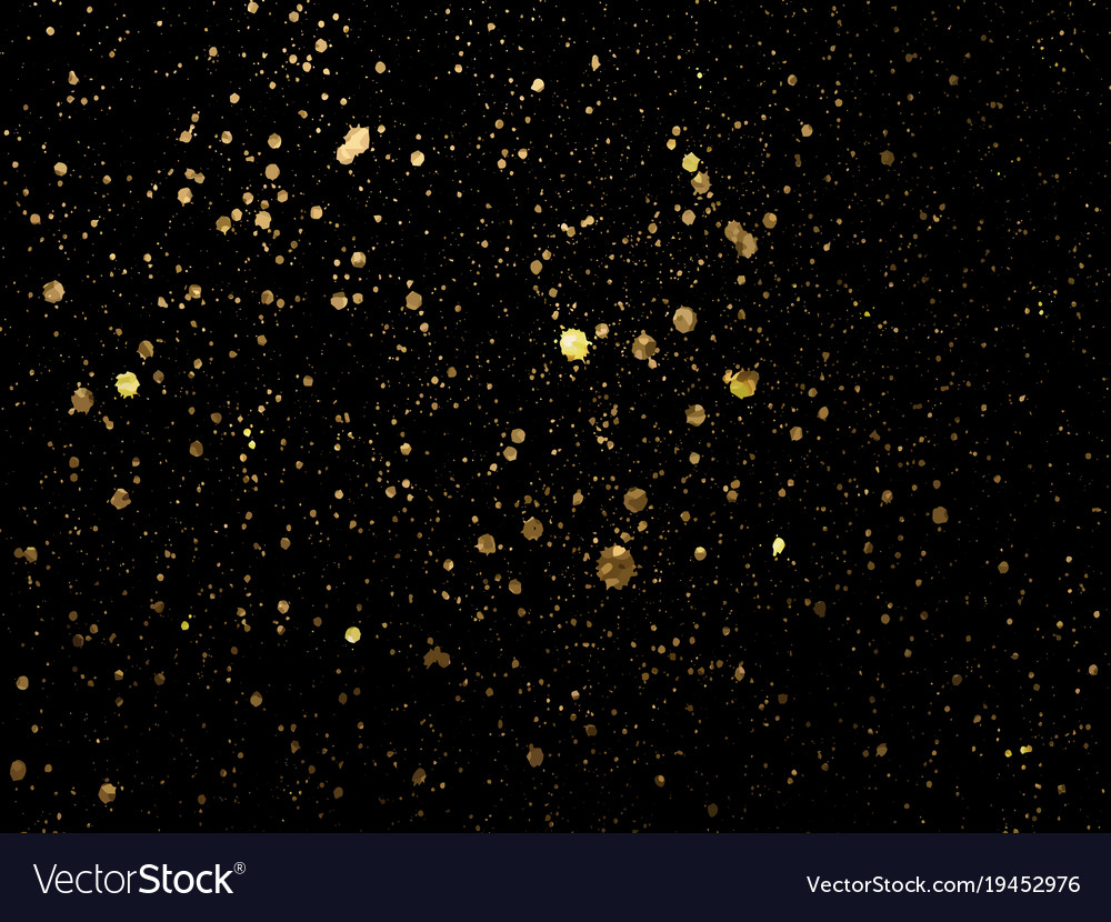 Gold Spot One Black Background For Design Vector Image