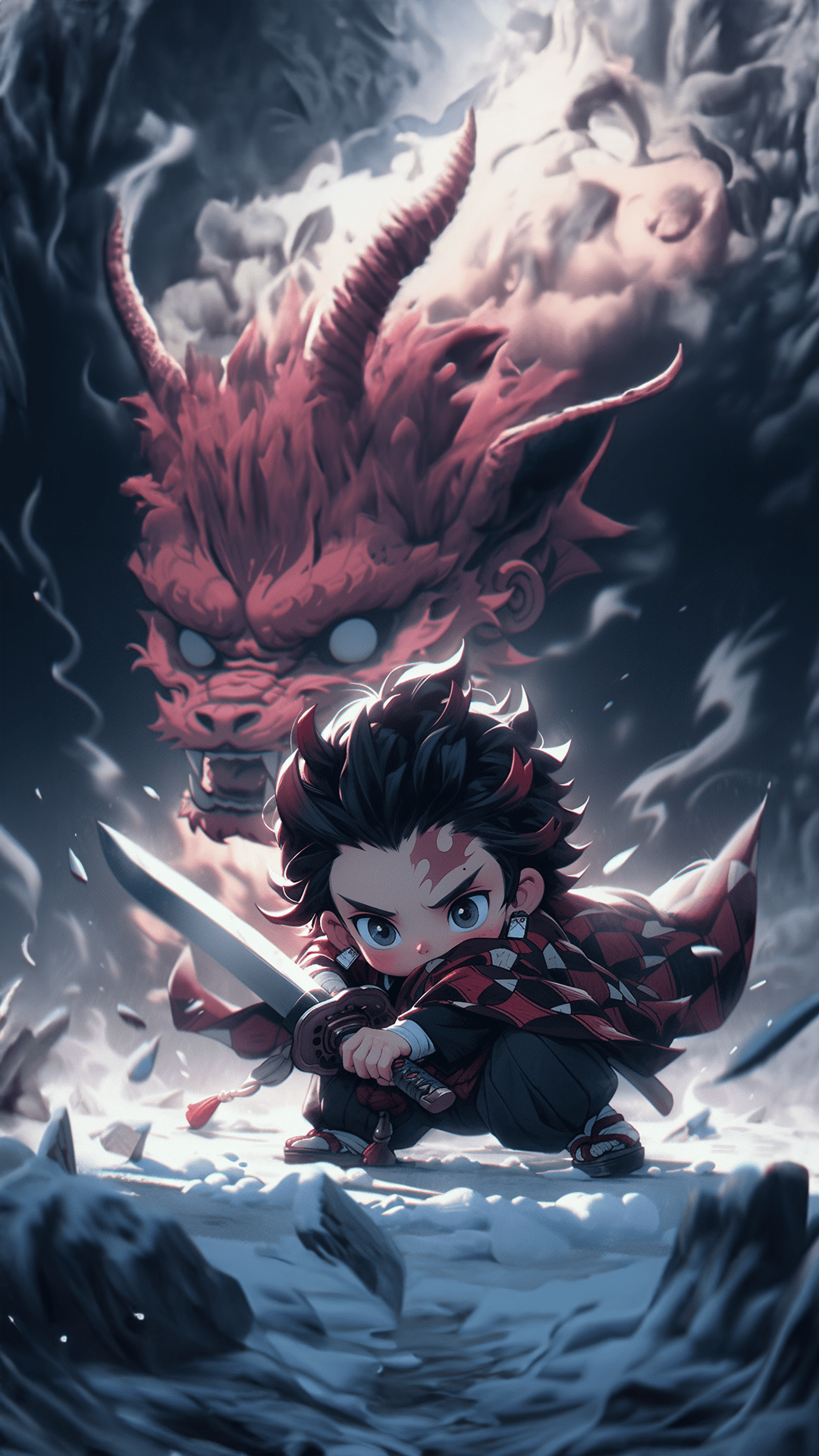 Demon Slayer Wallpaper with Psd AI on Behance