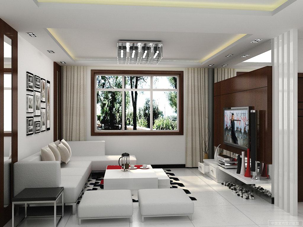 Modern Living Room Design Contemporary Wallpaper