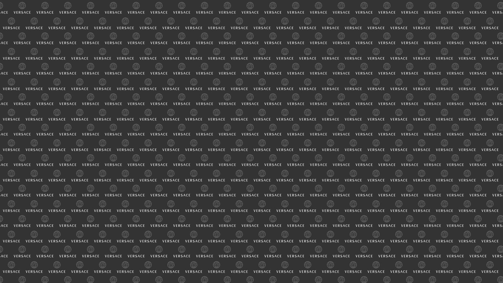 Versace Logo Black Pattern Wallpaper