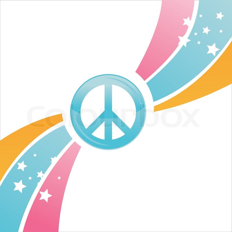 Colorful Peace Sign Background Background
