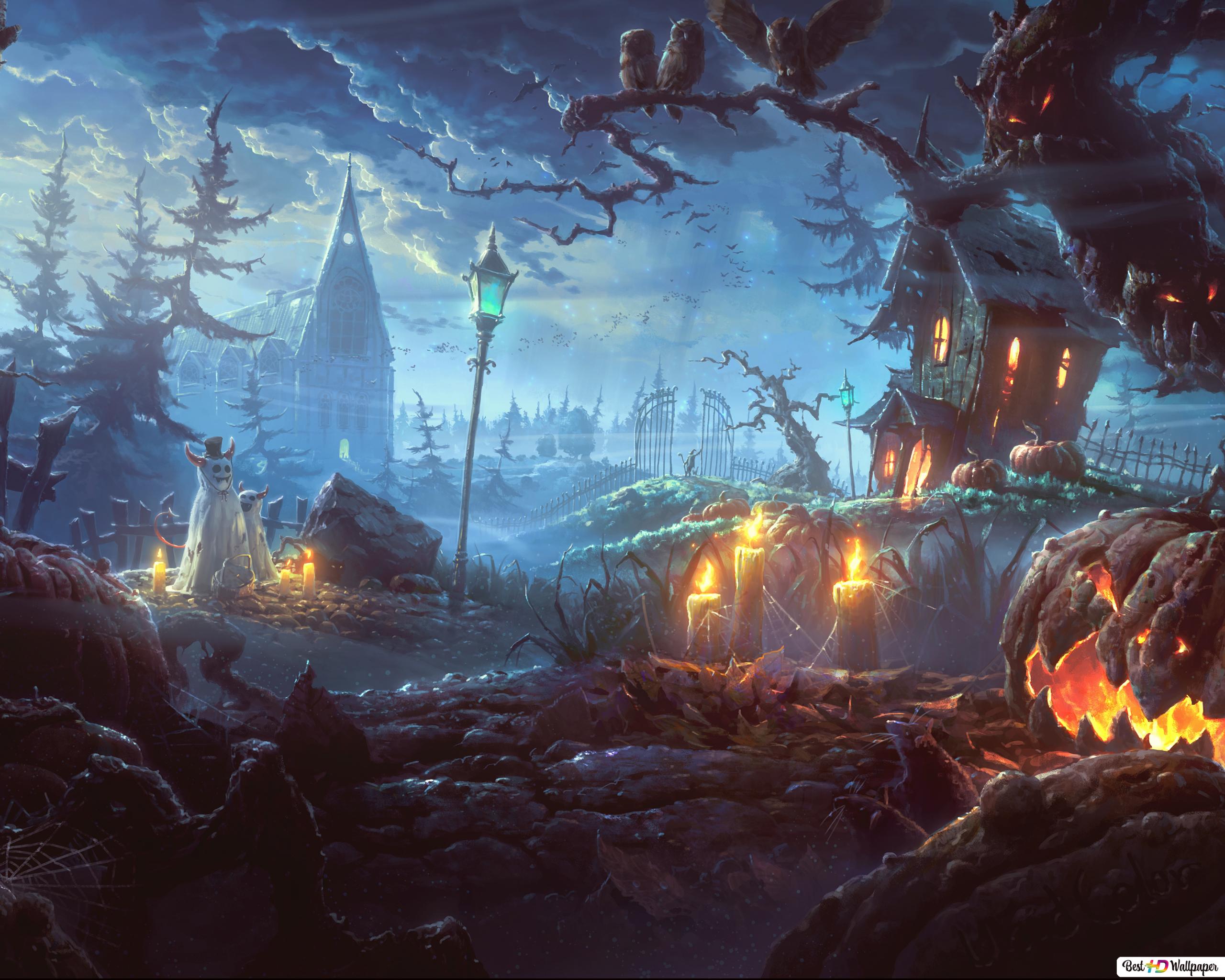 Scary Halloween Night HD Wallpaper
