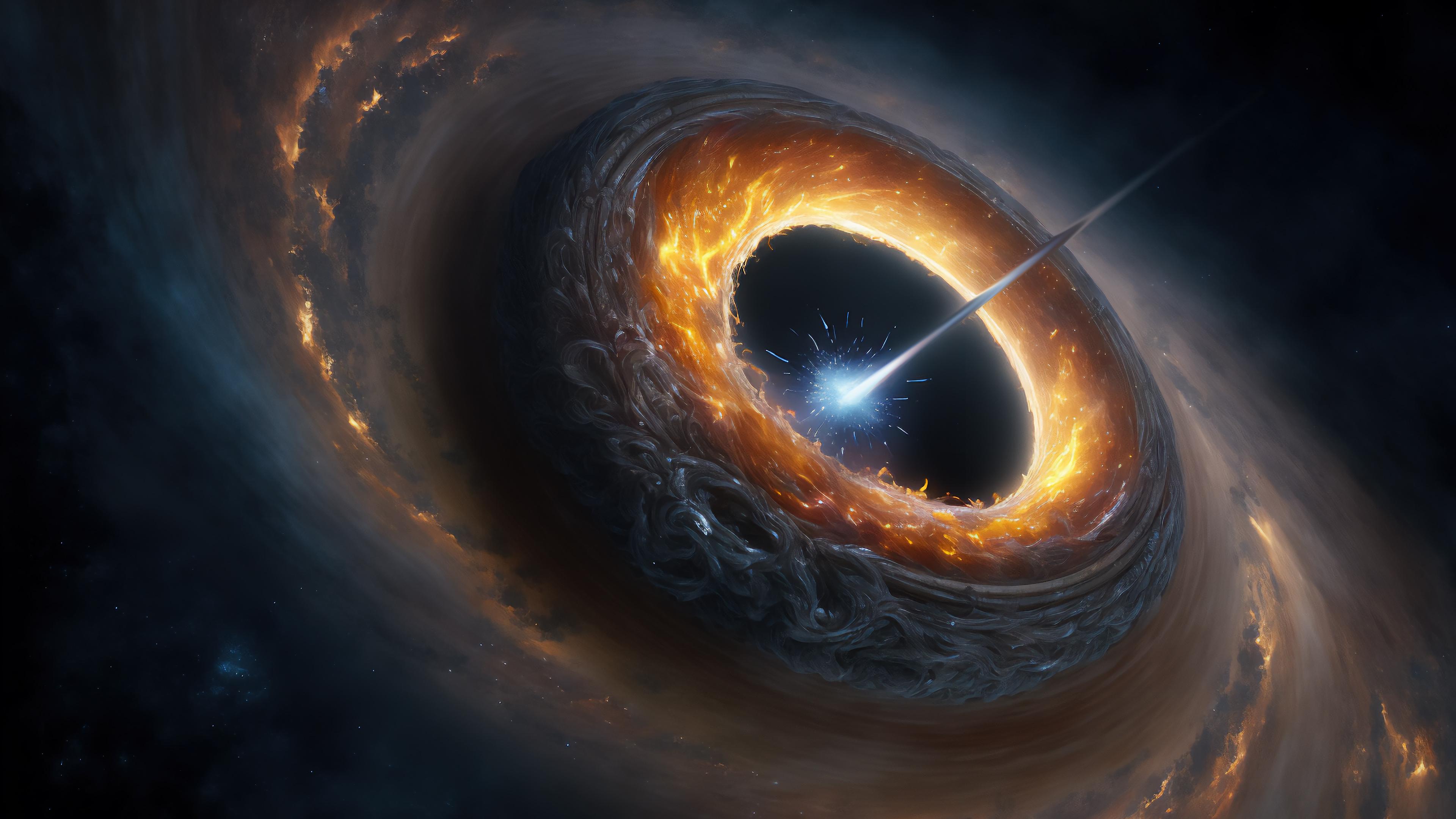 Black Hole Space Digital Art 4k HD Wallpaper