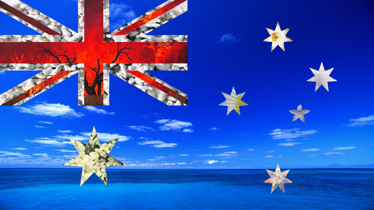 Australia Flag Coral Wallpaper HD S