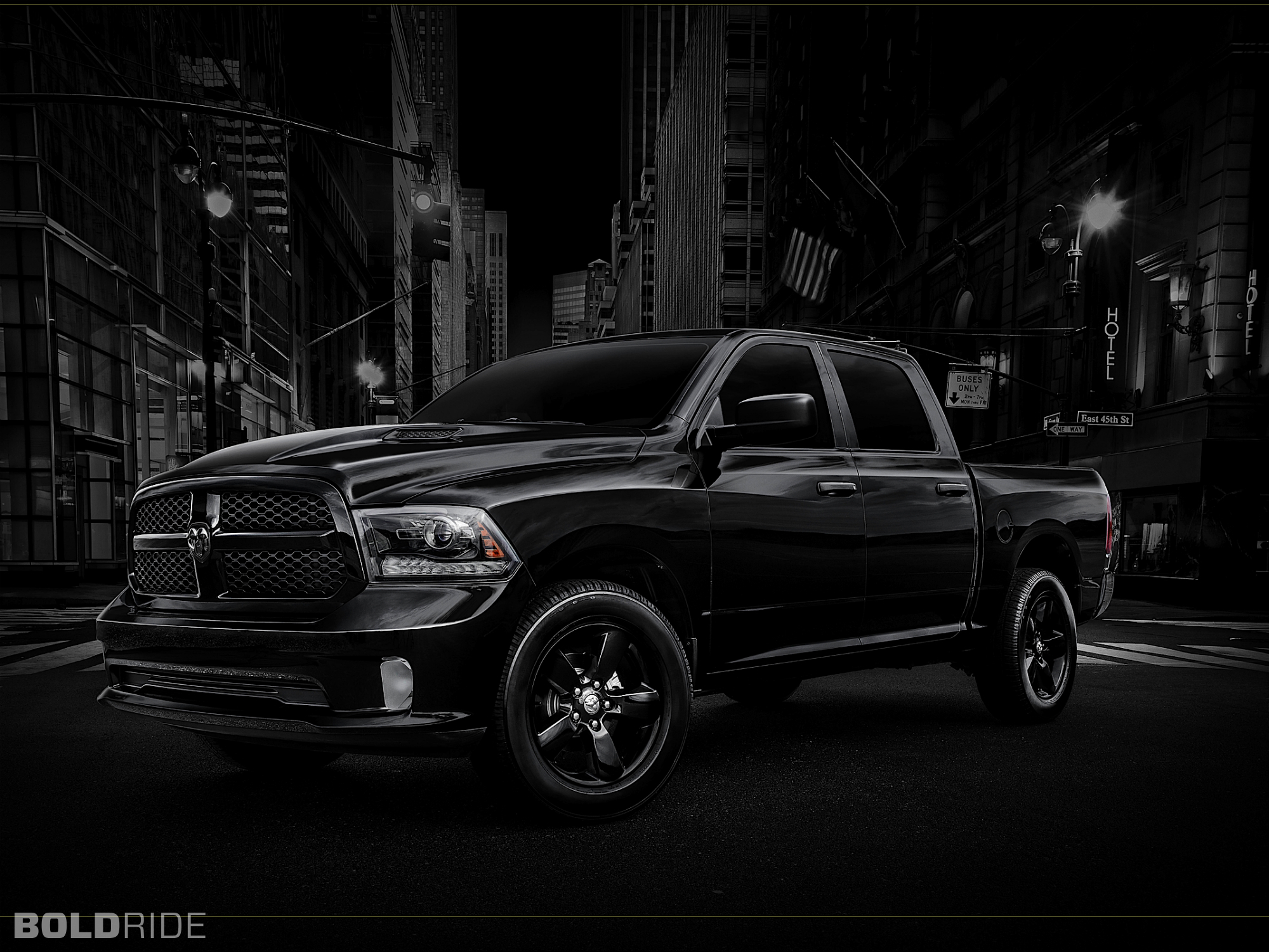 Black Dodge Ram HD Wallpaper Background Image