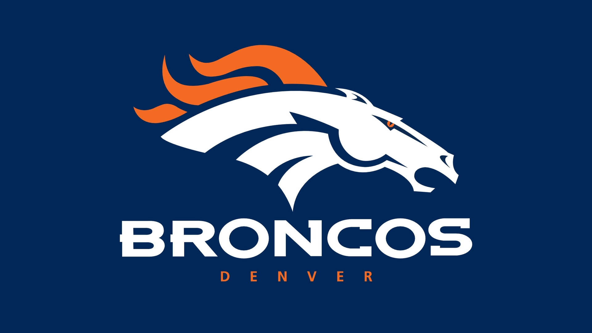 Nfl Denver Broncos Logo On Blue Background HD