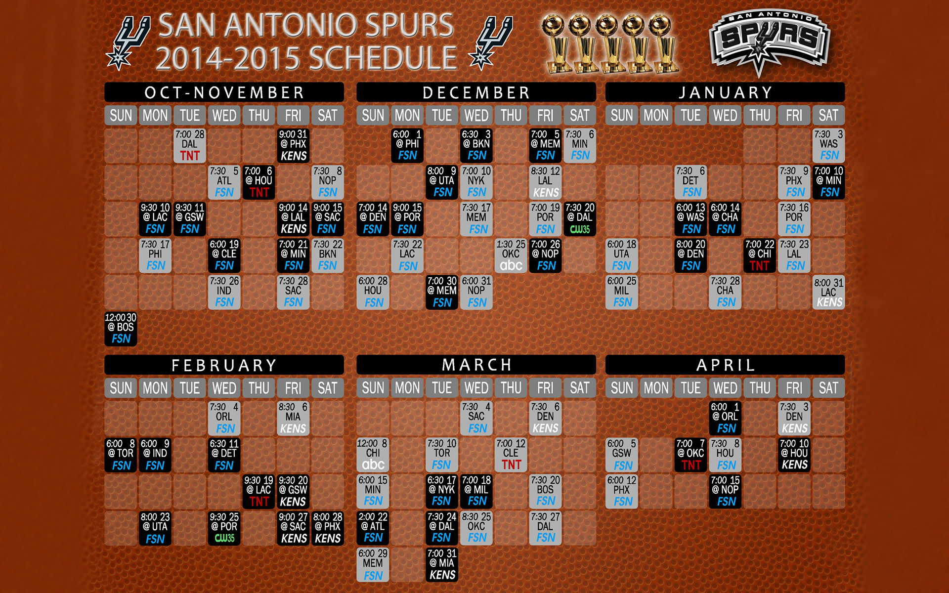 San Antonio Spurs Schedule