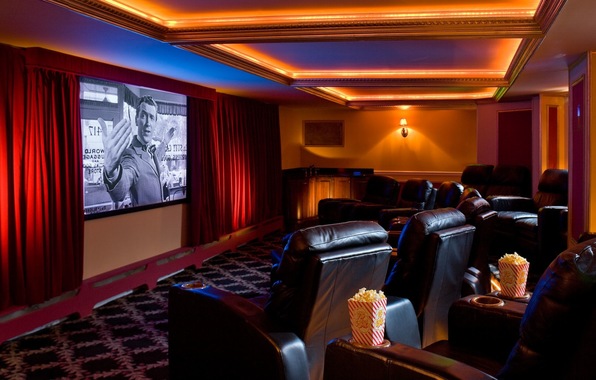 Wallpaper Activitie Interior Movie Theater Home Desigen