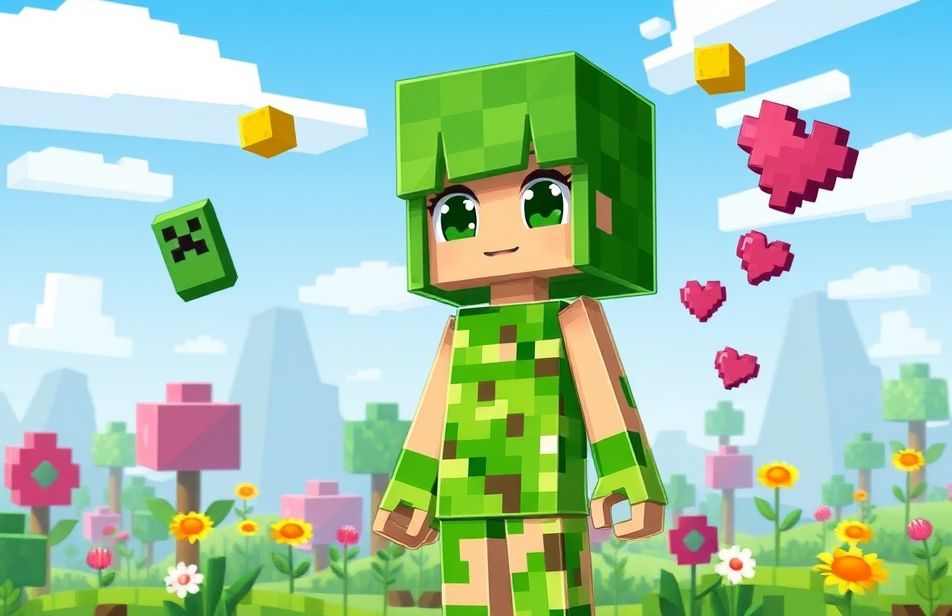 Minecraft Creeper Girl Wallpaper