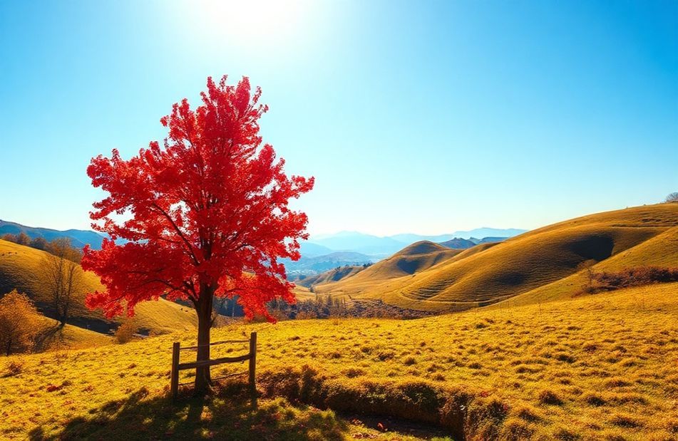 Red Tree Wallpaper