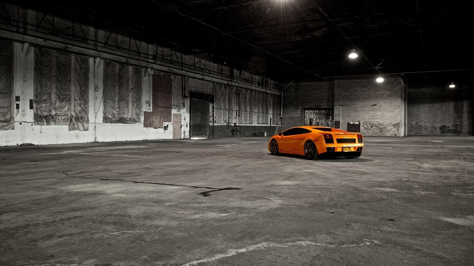 Wallpaper lamborghini gallardo orange Lamborghini warehouse auto 1920x1080