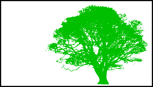 Tree Green Silhouette White Background Clip Art at Clkercom
