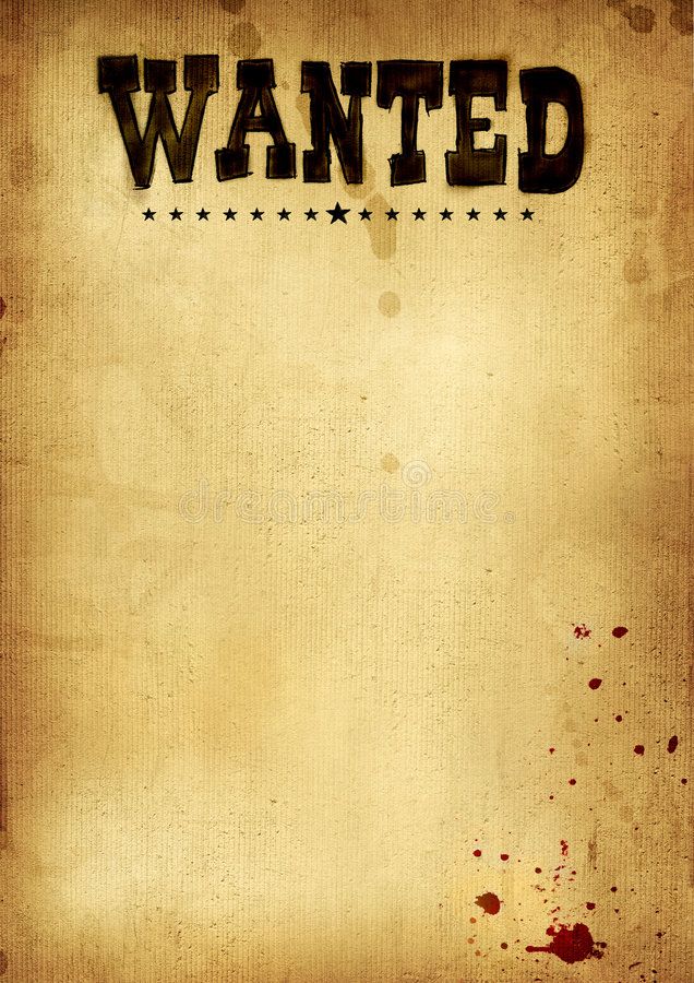Poster Wanted Stock Image Wallpaper