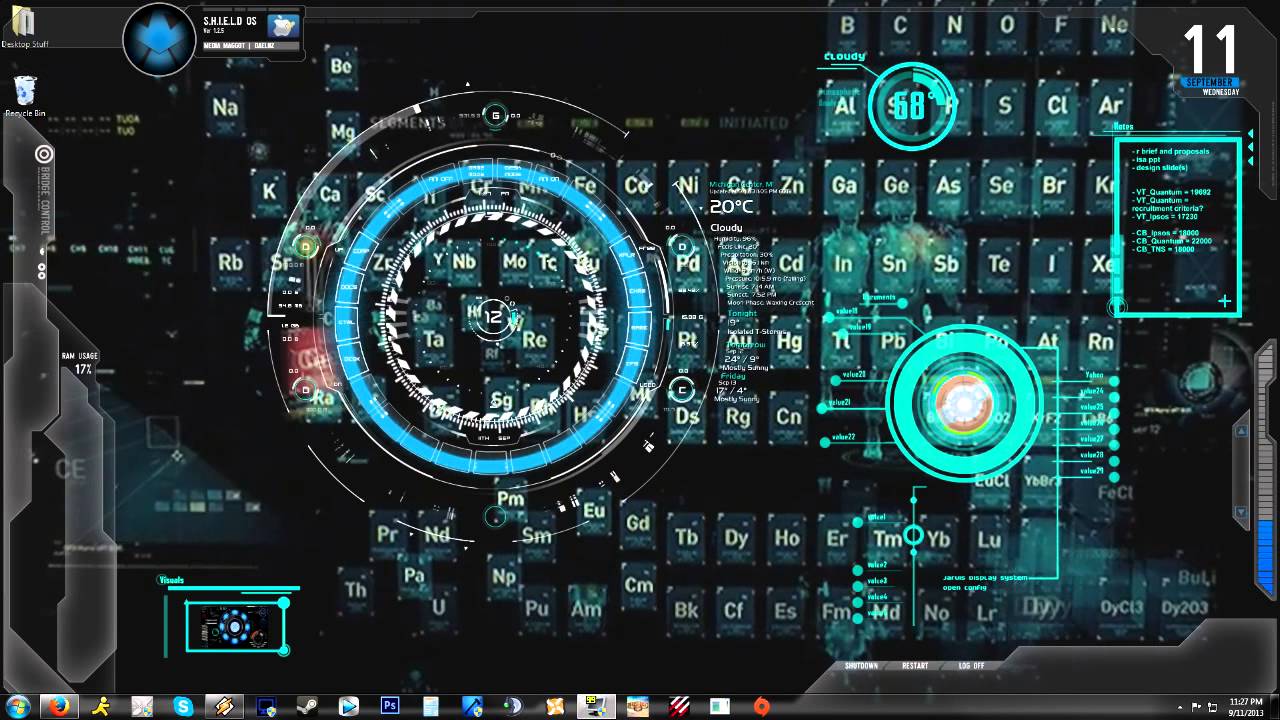Iron Man Jarvis 10 Animated BackgroundDesktop 1280x720