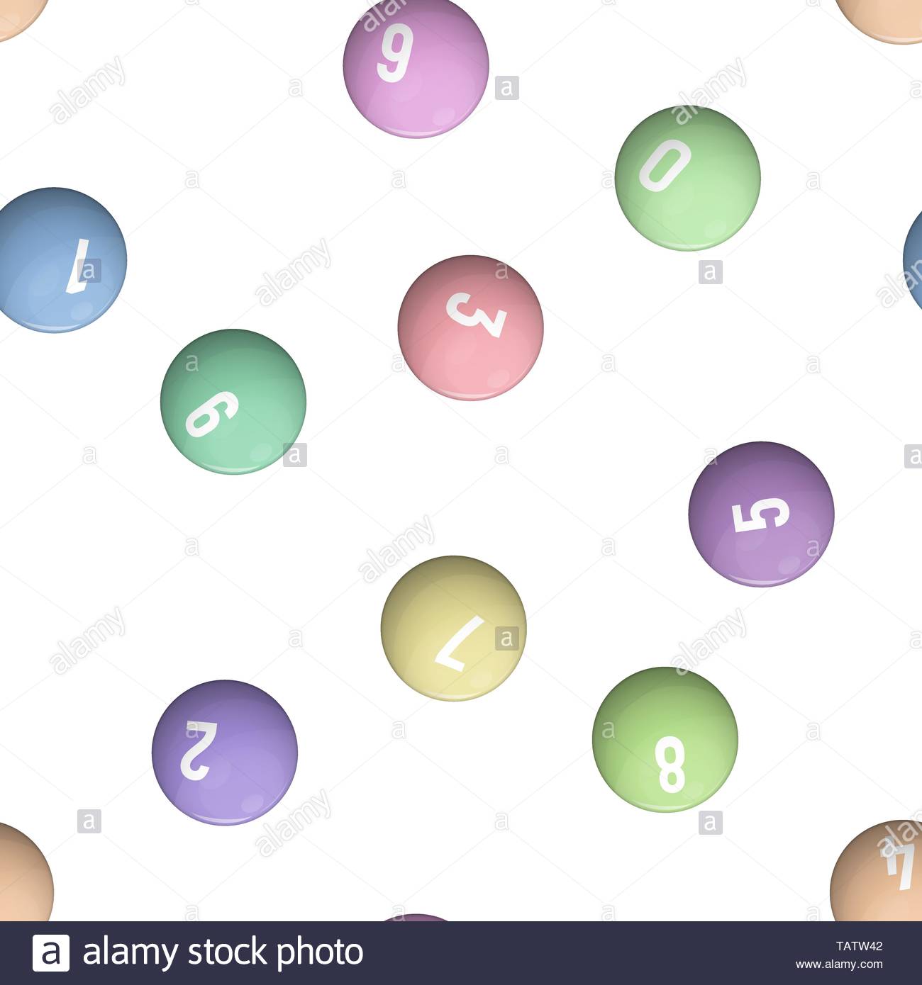Balls For Lottery Vector Illustration Wallpaper Seamless Pattern