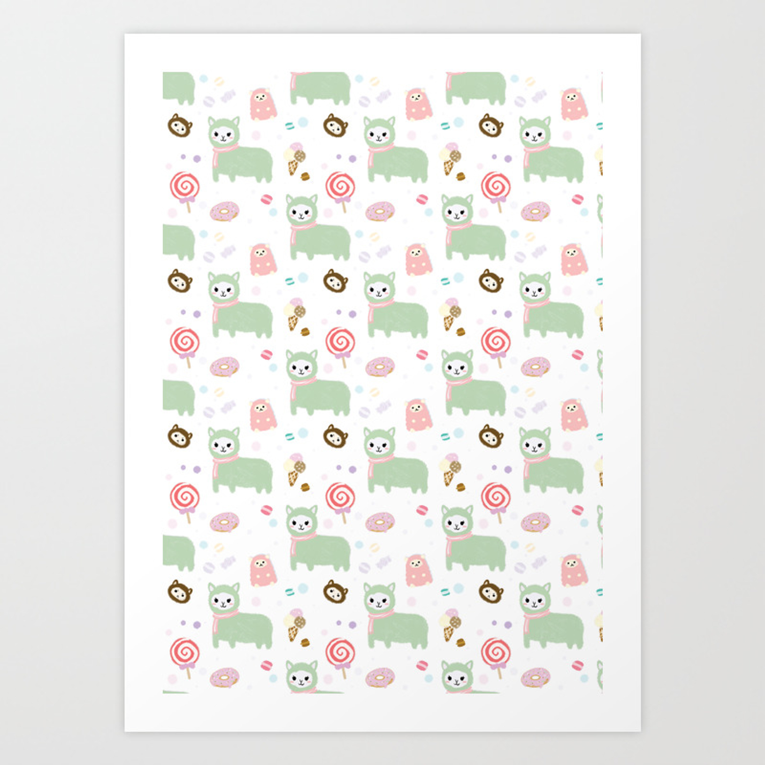 Kawaii Alpacasso Art Print By Tiffanynatsume Society6