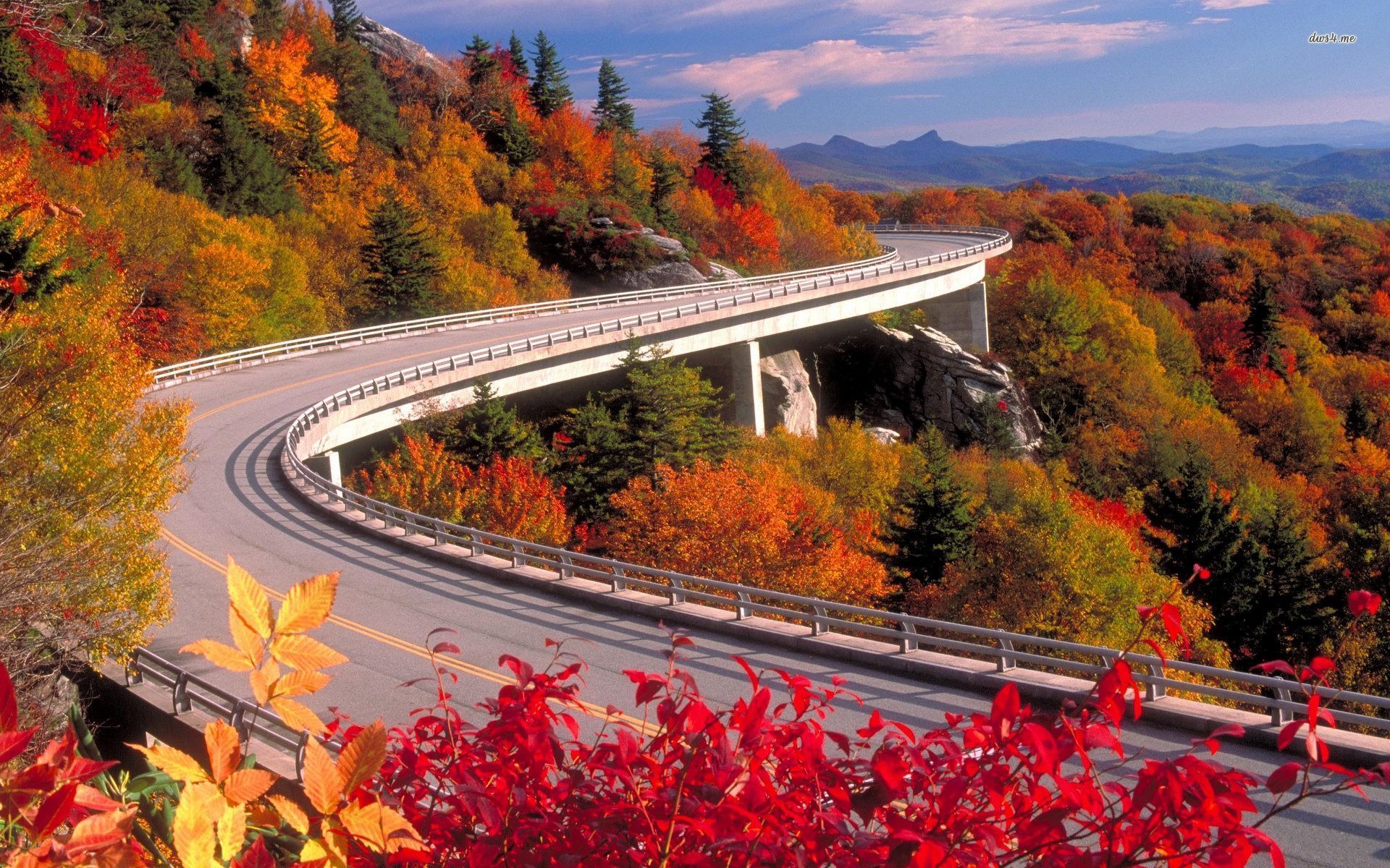 Blue Ridge Parkway In Fall Wallpaper Photography