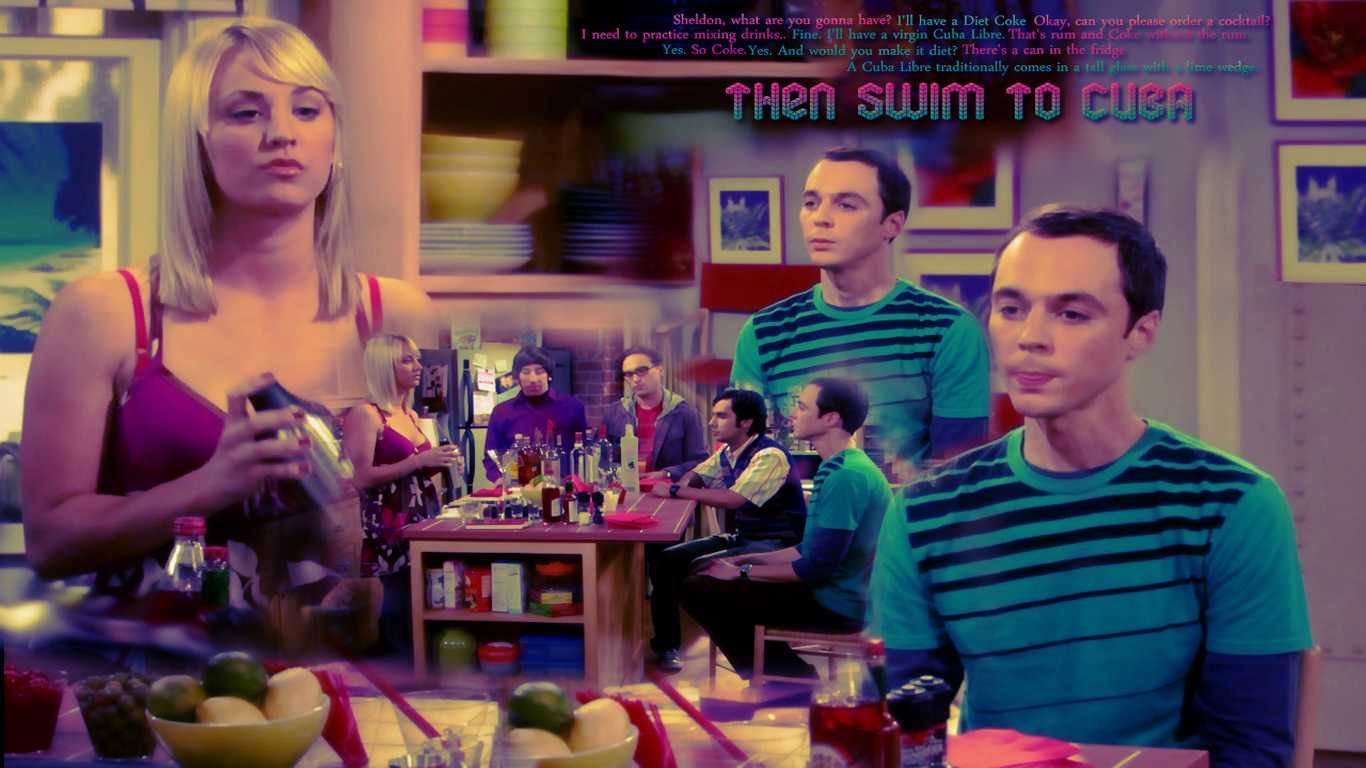 Wallpaper Desktop The Big Bang Theory Swim To Cuba
