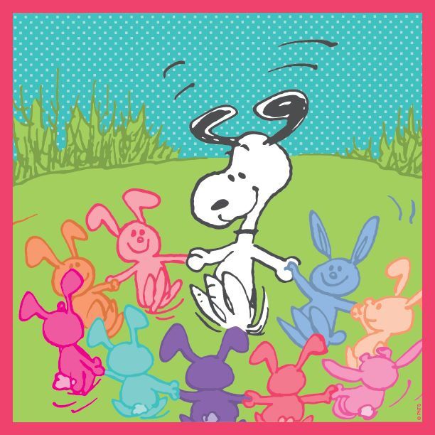 Easter Beagle Art Shultz Peanuts Humor