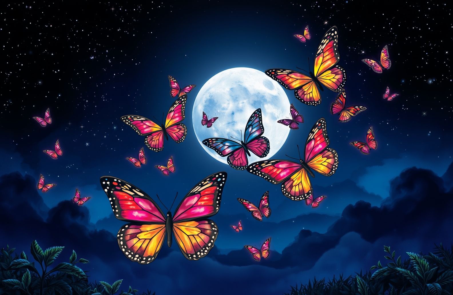 Night Butterfly Wallpaper