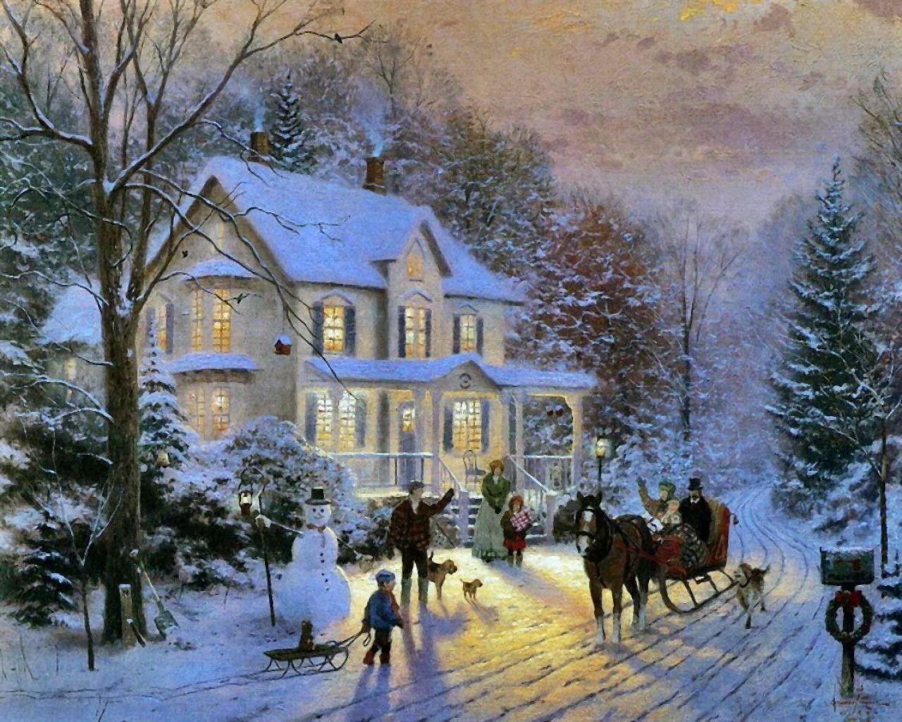 70 Thomas Kinkade Christmas Backgrounds On Wallpapersafari 70 Thomas Kinkade Christmas Backgrounds On Wallpapersafari